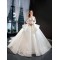 Ball Gown Wedding Dresses Long Sleeve Bridal Dress Scoop Neck Sweep Train Couture Mariage 2024