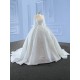 Ball Gown White Wedding Dress Long Sleeve 2024 Backless Beading Bridal Gown Sweep Train Vestido de Novia