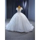 Ball Gown White Wedding Dresses Cape Sleeve Wedding Bridal Gowns Vestidos De Noiva