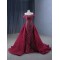 Beading Burgundy Mermaid Prom Dresses For Women Robes De Soiree Elegant Off Shoulder Formal Evening Cocktail Gowns