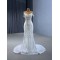 Beading Mermaid Wedding Dresses White Princess Bride Gown Vestido De Noiva