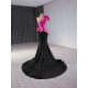 Black On Purple Mermaid Prom Dresses Long 2024 Sexy Backless Satin Prom Gowns Evening Party Dresses Vestido de Festa