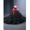 Black Quinceanera Dresses with Red Applique Long Sleeve Sweet 16 Dress Vestidos De 15 Anos 2024 Ball Prom Gowns