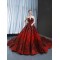 Burgundy Ball Gown Metallic Sequin Quinceanera Dress 2024 Evening Dress Vestidos De 15 Anos