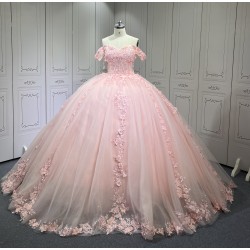 Cap Sleeves Pink Quinceanera Dresses for Girl Sweetheart Neck Appliques Ball Gown Vestidos De Baile Custom Made