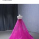 Cape Red Violet Prom Evening Dresses Beading Formal Party Gowns Women Wedding Banquet Dress