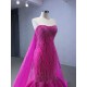 Cape Red Violet Prom Evening Dresses Beading Formal Party Gowns Women Wedding Banquet Dress