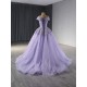 Cape Sleeve Lavender Evening Dress For Women Elegant A Line Long Prom Party Gowns Vestidos De Fiesta Formal