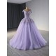 Cape Sleeve Lavender Evening Dress For Women Elegant A Line Long Prom Party Gowns Vestidos De Fiesta Formal