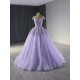 Cape Sleeve Lavender Evening Dress For Women Elegant A Line Long Prom Party Gowns Vestidos De Fiesta Formal