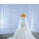 Cape Sleeve Mermaid White Wedding Dress Strapless Bridal Gowns Sweep Train Vestido de Novia