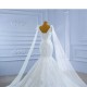 Cape Sleeve Wedding Dress Lace V Neck Wedding Gown Backless With Lace Up Mermaid Dresses 2024