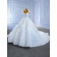 Cape Sleeve Wedding Dress Ruffled Backless Formal Bridal Growns vestido de noiva Court Train 2024