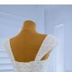 Cape Sleeve Wedding Dress Ruffled Backless Formal Bridal Growns vestido de noiva Court Train 2024