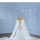 Cape Sleeve Wedding Dresses Floor Length Robe De Mariee Scoop Neck Bridal Gowns 2024