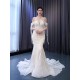 Chandelier Sleeve Mermaid Wedding Dresses For Women 2024 Pearl Bridal Gown Luxury Vestido De Novias