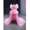 Chiffon Pink Prom Dresses Puff Sleeve Evening Dress A Line Birthday Party Dress