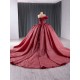 Classic Burgundy Sweet 15 16 Dress for Women 2024 Quinceanera Ball Gown Strapless Formal Party Gown