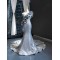 Classy Sequin Silver Evening Maxi Dresses 2024 Sleeveless Mermaid Formal Prom Gowns For Women Party