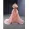 Coral Mermaid Evening Gowns Tulle Formal Prom Dresses Square Collar 2024 Women Speical Party Dress