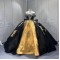 Crystal Black Quinceanera Dresses Sweetheart Off the Shoulder Vestidos De 15 Anos Quinceanera Custom Made With Bow