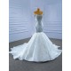 Crystal Mermaid Wedding Dresses Off Shoulder Bridal Gown Floor length Bride Dresses Vestidos De Novia