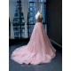 Crystal Pink Evening Dresses Women 2024 Exquisite Sleeveless Vestido De Fiesta V Neck Wedding Party Gown Formal