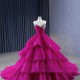 Crystal Pink Quinceanera Dress Tiered Ball Gown Sleeveless Prom Dresses For Women Party Dresses