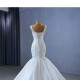 Crystal Sleeveless Wedding Dress Plus Size Sweetheart Neck Bridal Wedding Gown Princess