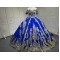 Custom Made Royal Blue Quince Dress Off Shoulder Luxury Vestidos De 15 Anos 2025 Ball Gown Princess Dress