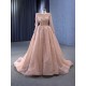 Custom Made Mauve Prom Dresses Long Sleeve Princess Dress Formal Party Evening Dress Special Occasion Gowns 