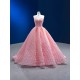 Custom Made Pink Prom Dresses Women Sleeveless Formal Party Evening Gowns Specail Dress