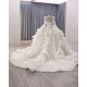 Customized Long Sleeve Wedding Dress For Glitter Crystal Women Bridal Gown High Neck Ball Gown Robe De Mariee