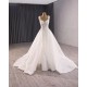 Customized Spaghetti Strap Wedding Dresses Elegant Sequin Bridal Dress Sleeveless Vestidos De Novia