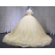 Customized 2024 Luxury Champagne Princess Ball Gown Quinceanera Dress Appliques Birthday Party Sweet 15 Vestidos De 15 Anos