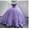 Customized Appliques Princess Lavender Quinceanera Dresses 2024 Cape Sleeves Ball Gown Party Dress For Sweet 15 16