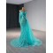 Customized Aqua Blue Prom Dresses One Shoulder Women Formal Evening Gowns Specail Occasion Party Dress