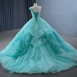 Customized Aqua Blue Prom Dresses Sleeveless Formal Party Evening Dress Special Occasion Gowns