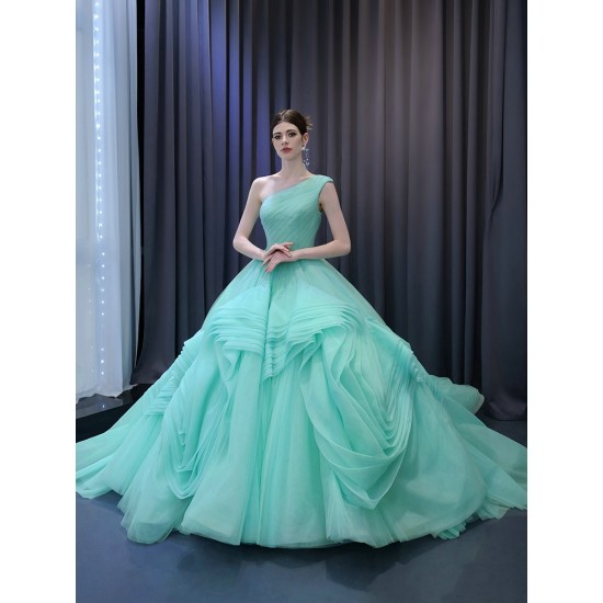 Customized Aqua Blue Prom Dresses Sleeveless Formal Party Evening Dress Special Occasion Gowns