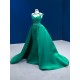 Customized Green Prom Party Dresses For Women Cape Sleeve Long Formal Event Special Occasion Evening Dress