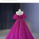 Customized Hot Pink Prom Dresses Cap Sleeves Floor Length Homecoming Dress Formal Party Special Occasion Gowns