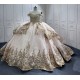 Customized Luxury Off Shoulder Ball Gown Pink Quinceanera Dress 2024 Princess Pearl Vestidos De 15 Anos