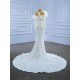 Customized Pearl Mermaid Long Sleeve Wedding Dress 3D Flowers Bridal Gowns For Women Vestidos