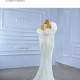 Customized Pearl Mermaid Long Sleeve Wedding Dress 3D Flowers Bridal Gowns For Women Vestidos