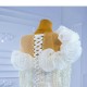 Customized Pearl Mermaid Long Sleeve Wedding Dress 3D Flowers Bridal Gowns For Women Vestidos