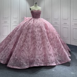 Customized Pink Ball Gown Princess Quinceanera Dresses 2024 Sweetheart Girls Birthday Party Dress For Sweet 15 16