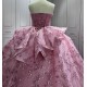 Customized Pink Ball Gown Princess Quinceanera Dresses 2024 Sweetheart Girls Birthday Party Dress For Sweet 15 16