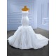 Customized White Wedding Dresses Ruffled White Bride Dresses Spaghetti Strap Formal Wedding Gowns