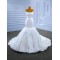 Customized White Wedding Dresses Ruffled White Bride Dresses Spaghetti Strap Formal Wedding Gowns