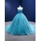 Cyan Blue Quinceanera Dress 2024 Sweetheart Neck Party Dress 3D Flowers Evening Dress